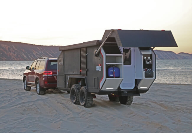The BRUDER EXP-6 in rear view