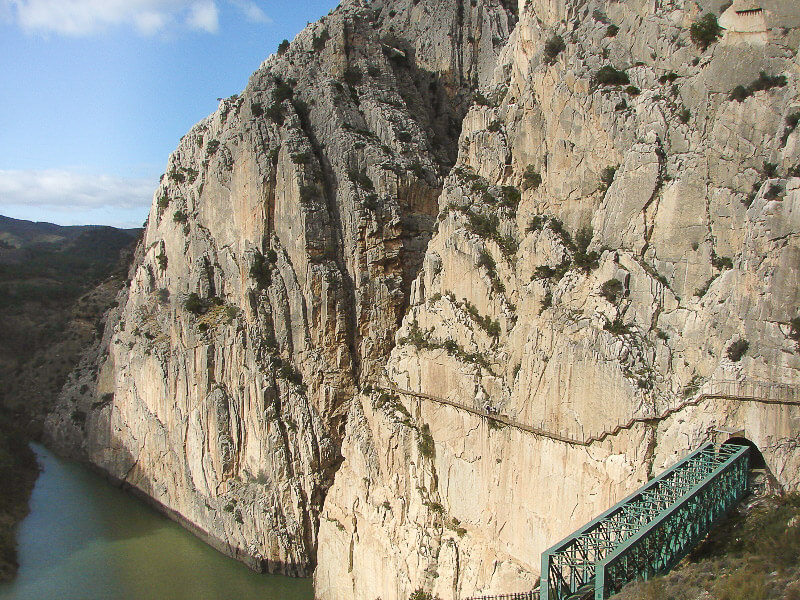 Exit of the Caminito in El Chorro
