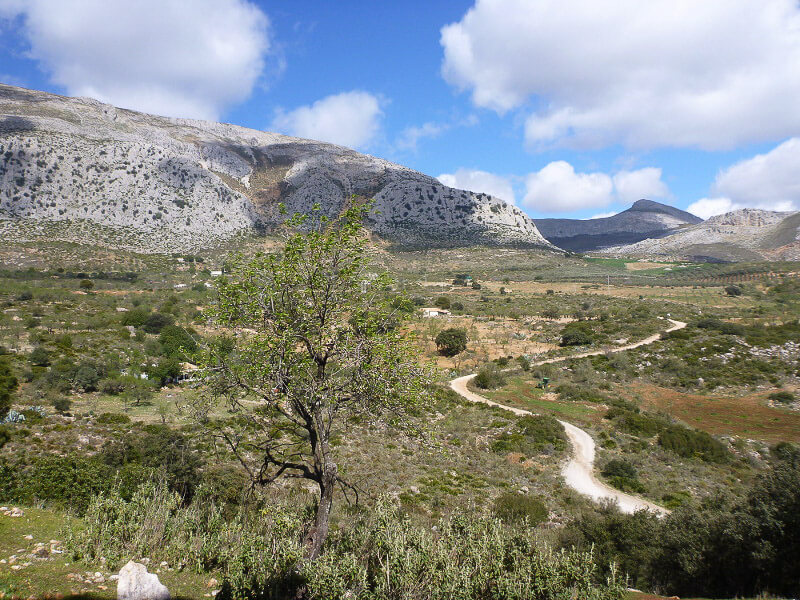 The landscape in El_Chorro, Andalusia