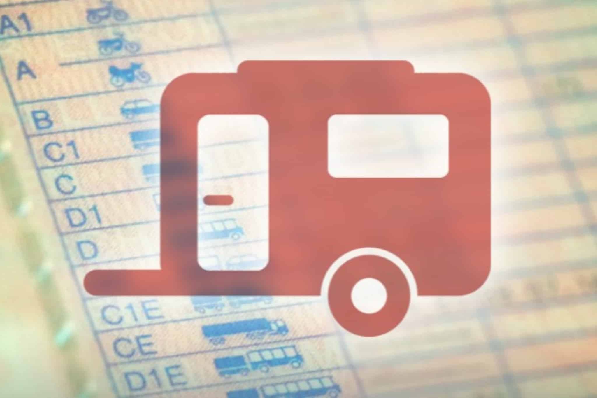 Driving license for caravans and trailers