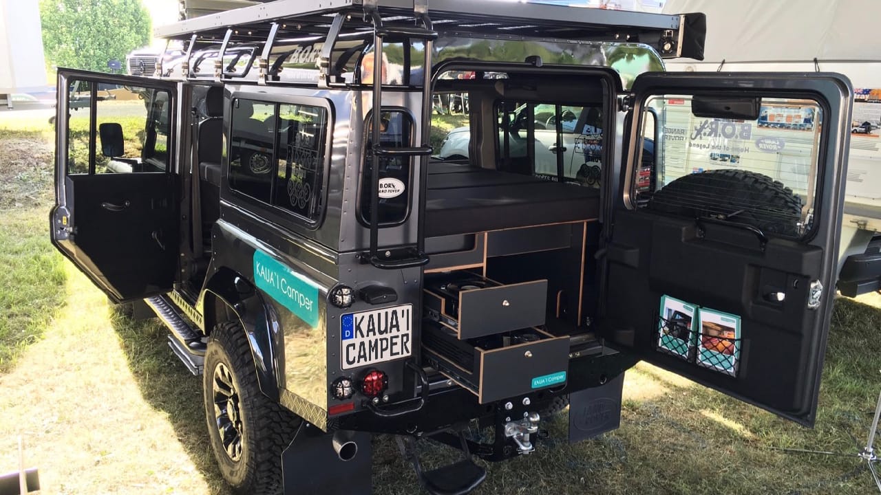 An extended camper with KAUAI camping box