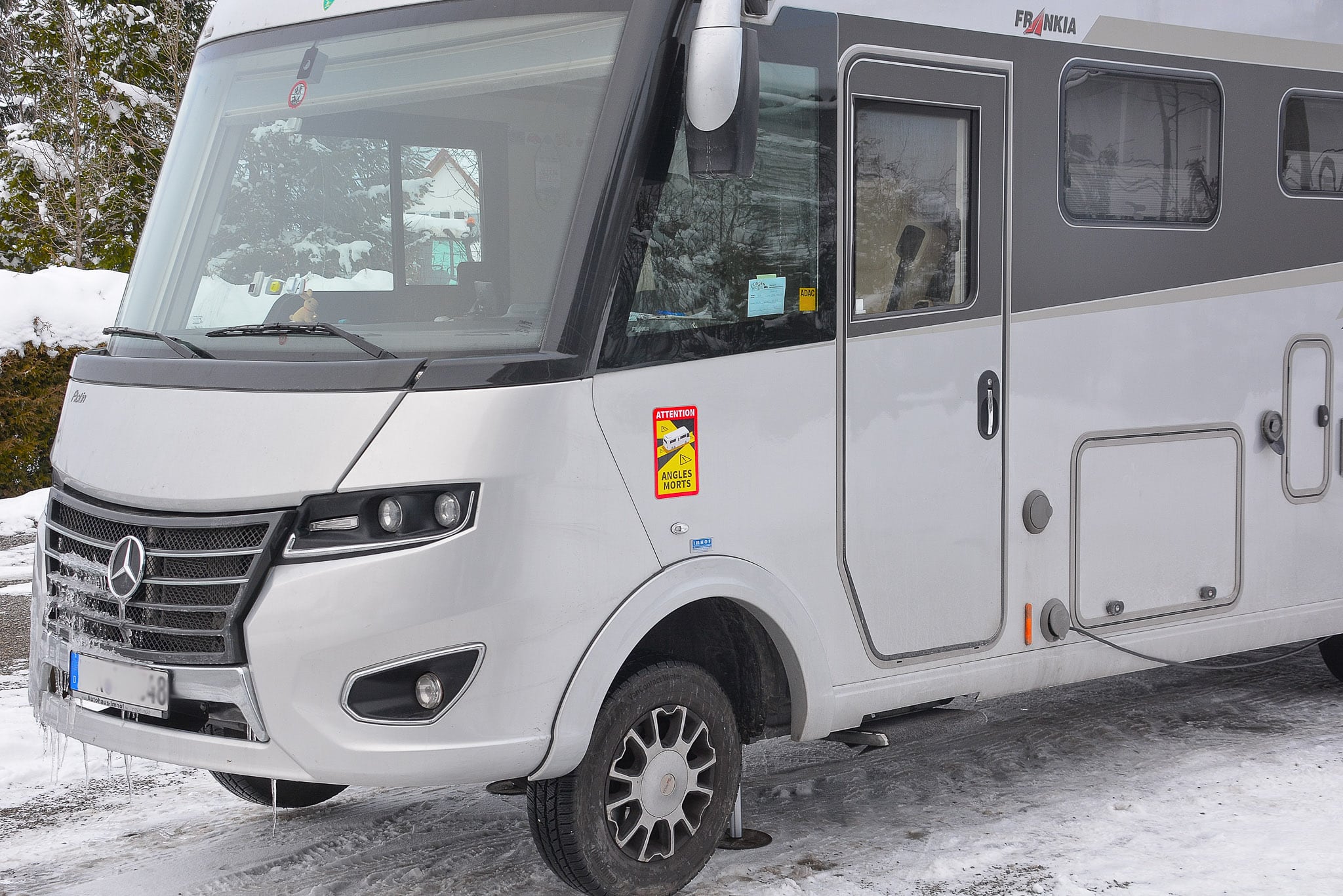 France Angles Morts sticker for blind spot on motorhome