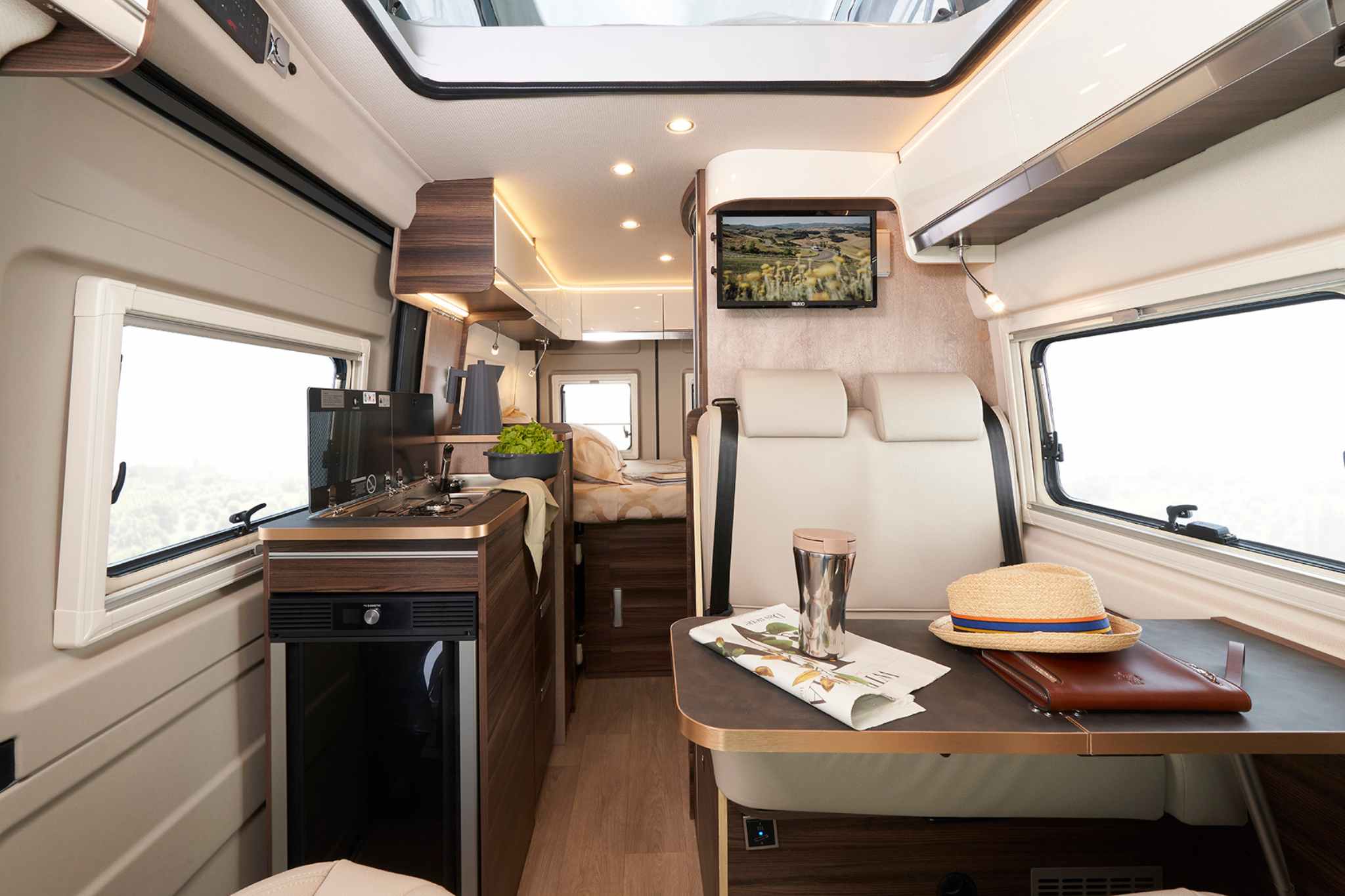 The Laika Ecovip 540 is cozy with upscale basic features. Laika Caravans S.p.A.