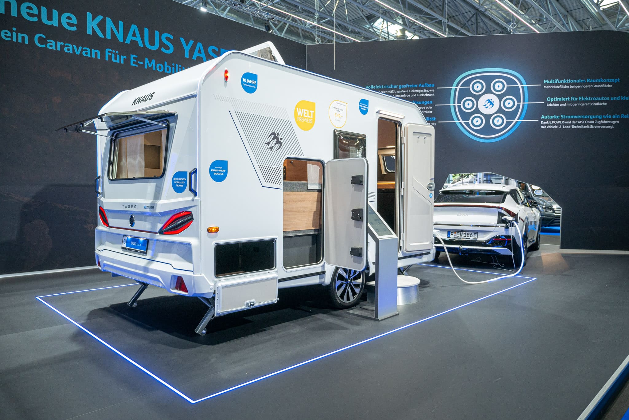 Knaus Yaseo 340 PX (2024): gas-free mini caravan for electric vehicles – with 360° tour!