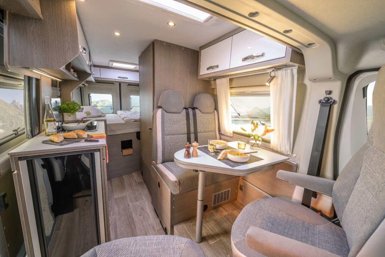 Motorhomes for 2 persons Pössl interior