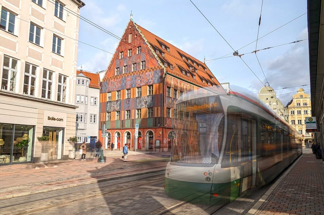 Camping in Augsburg Tramway