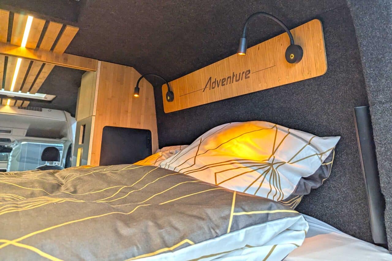 Alpine Cross Cabin Adventure Office (2026) at the CMT 2025 - Bed with reading lights